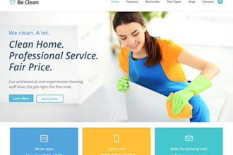 create cleaning website, office cleaning, house cleaning website, janitorial web