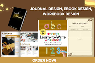 design PDF lead magnet, workbook, ebook design, journal design, calendar