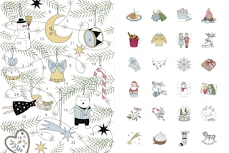create illustrations for an advent calendar