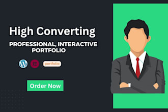 create a wordpress portfolio website, personal resume professional CV