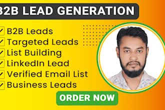 provide b2b leads list, list building and linkedin list