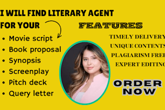 find top literary agent for your book proposal synopsis query letter pitching