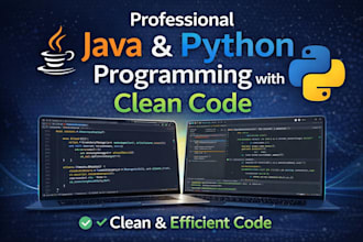 do professional java and python programming with clean code