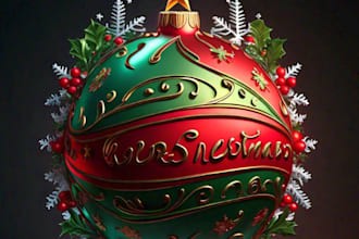 design a professional christmas and easter with halloween 3d logo