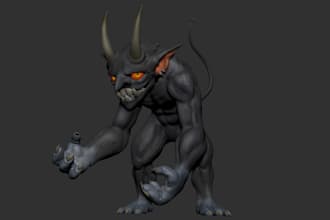 create 3d animal or creature,3d concept model,cgi games for 3d printing and vfx