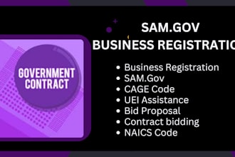 register on samgov prepare bid proposals obtain uei cage code ein itin contract