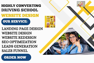 build driving school website driving school landing page driving school leads