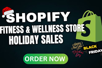 design a fitness and wellness shopify store fitness wellness landing page