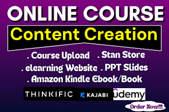 do online course creation, elearning, udemy course upload course on thinkific