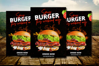design restaurant menu, poster, flyers and brochures for drinks and food