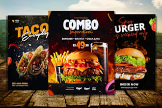 design restaurant menu, poster, flyers, epk and brochures for drinks and food