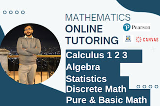 be your online math calculus algebra statistics discrete math trigonometry tutor
