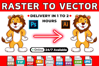 do vector tracing and convert image to vector file, svg using adobe illustrator