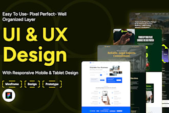 design website and dashboard UI UX in figma with wireframes and prototypes