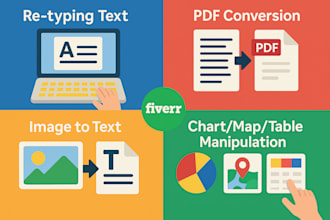 convert scanned images to pdf, provide typing service