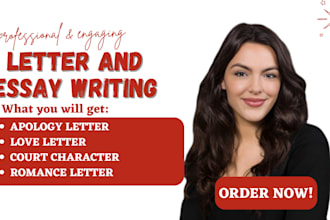 letter writing, court character letter, apology letter, love letter, heartfelt