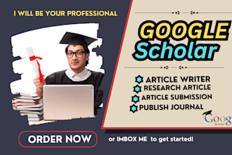 write google scholar article, publish and increase journal citations