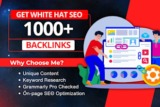 create 1000 SEO dofollow backlinks for google ranking