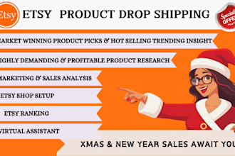 setup your etsy shop with top selling dropshipping product and seo on etsy store