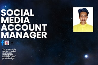 be your monthly social media manager, instagram content and post design