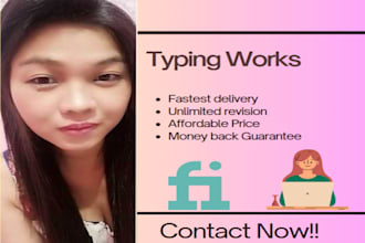 do a fast typing job, retype scanned documents, your typist