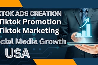 manage USA shopify business tiktok ads account, social media growth