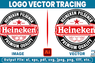 do vector art, redraw logo, recreate, image to vector, illustration