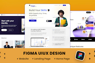 design professional figma website UI UX, landing page or homepage