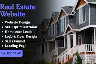 design real, realtor, property management website or landing page