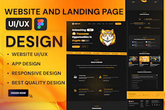 do custom figma website, figma landing page, and website UI UX design