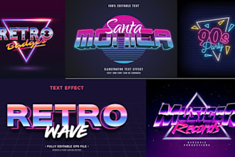 design synthwave 70s, 80s retro, 90s pop style 3d logo in vintage style