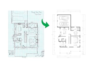 professionally redraw floor plan and convert PDF to autocad