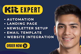 setup convertkit account design convertkit newsletter template kit landing page