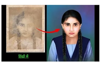 restore enlarge repair retouch upscale colorize your old damage photo documents