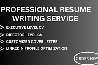 write executive resume, senior, director, cv, cover letter, linkedin