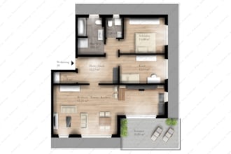 color floor plans and create visualization I kolorierung und visualisierung