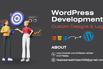 create a professional wordpress website with custom logics