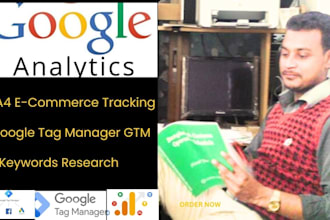setup google analytics ga4,  GTM tracking and web analytics