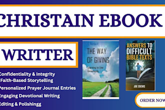 do christian  prayer journal ghostwriting, daily devotional book writer