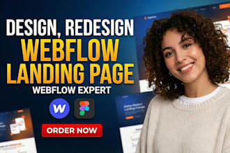 design, redesign webflow, webflow landing page webflow landing page expert