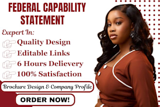 create a winning federal capability statement for government, proposal, bid, rfp