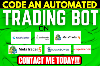 code an automated trading bot on ninjatrader, ctrader, quantower, mt4, mt5