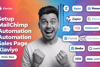 completely set up mailchimp automation sales page klaviyo flows email automation