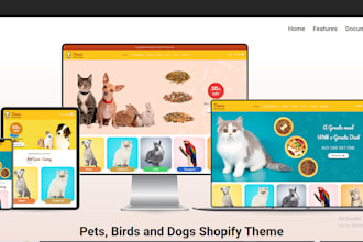 design pet supplies shopify store pet food website pet dropshipping store