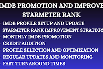 create or edit imdb page and add credits for your films and shows