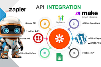 fix make com,  zapier webhook, vapi ai, API automation complex integration