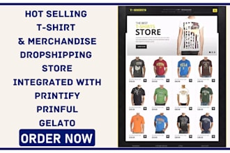 design top t shirt and merchandise gelato printify printful dropshipping store