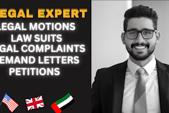 draft legal motions, legal complaints, lawsuits, demand letters and petitions