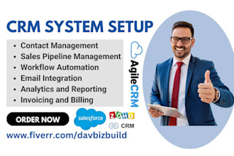 setup and configure CRM system nimble zendesk sell oracle bitrix24 lemlist agile