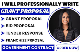 write bid grant franchise proposal tender response or government contract